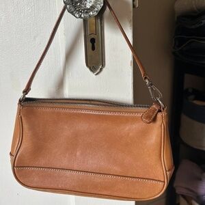 Tan Vintage Coach Leather Mini Bag Y2K